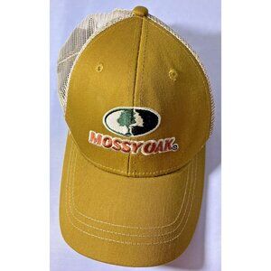 MOSSY OAK LOGO Mess Back Snapback Hat-Golden color Pre-owned